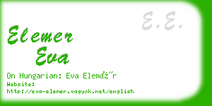 elemer eva business card